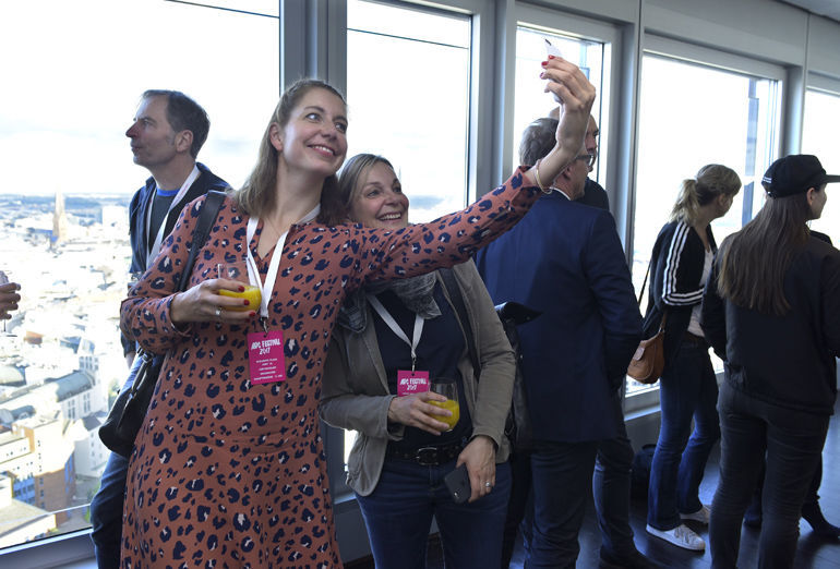 Selfie im Panoramadeck des Emporio