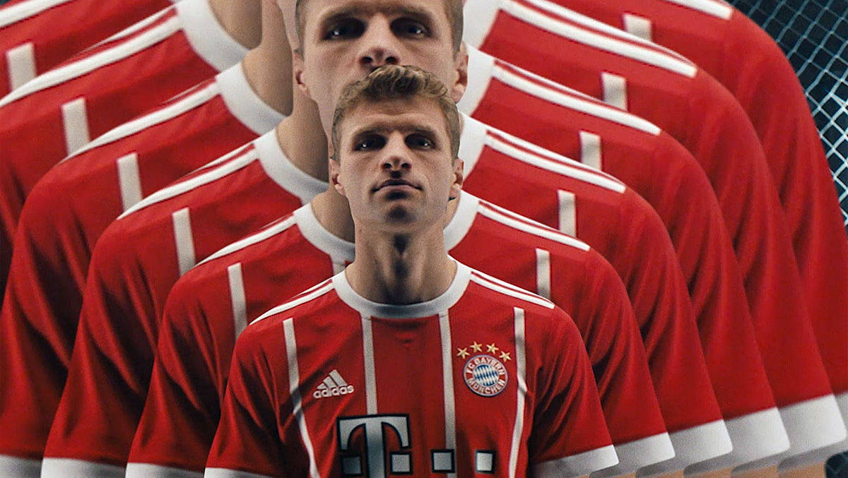 Ein Bayernstar in Werbemission.