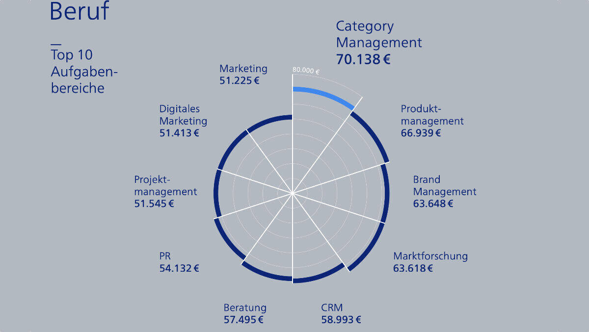 Das Category Management liegt bei den Gehältern ganz vorn.