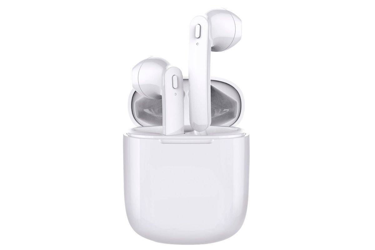 Erinnern optisch sehr stark an die Original-AirPods: die Aldi-Ohrhörer Maginon BIK-3.