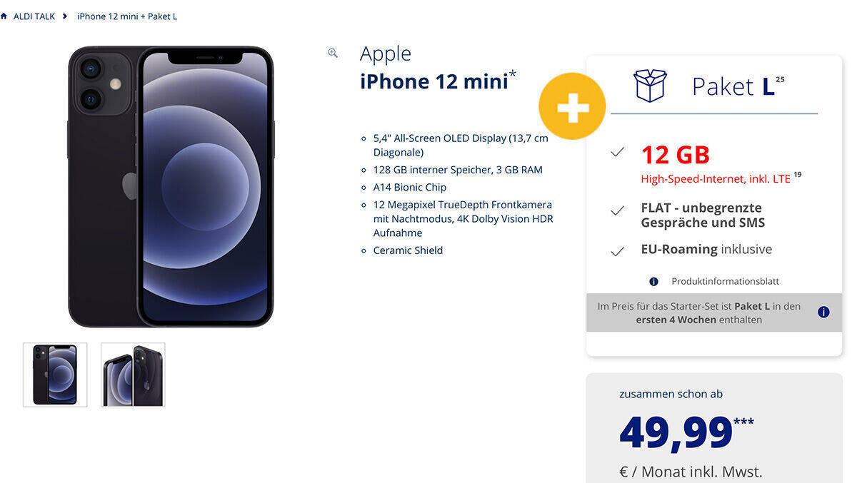 Der Apple-Zwerg bei Aldi: Leider ist der Preis nicht mini genug.