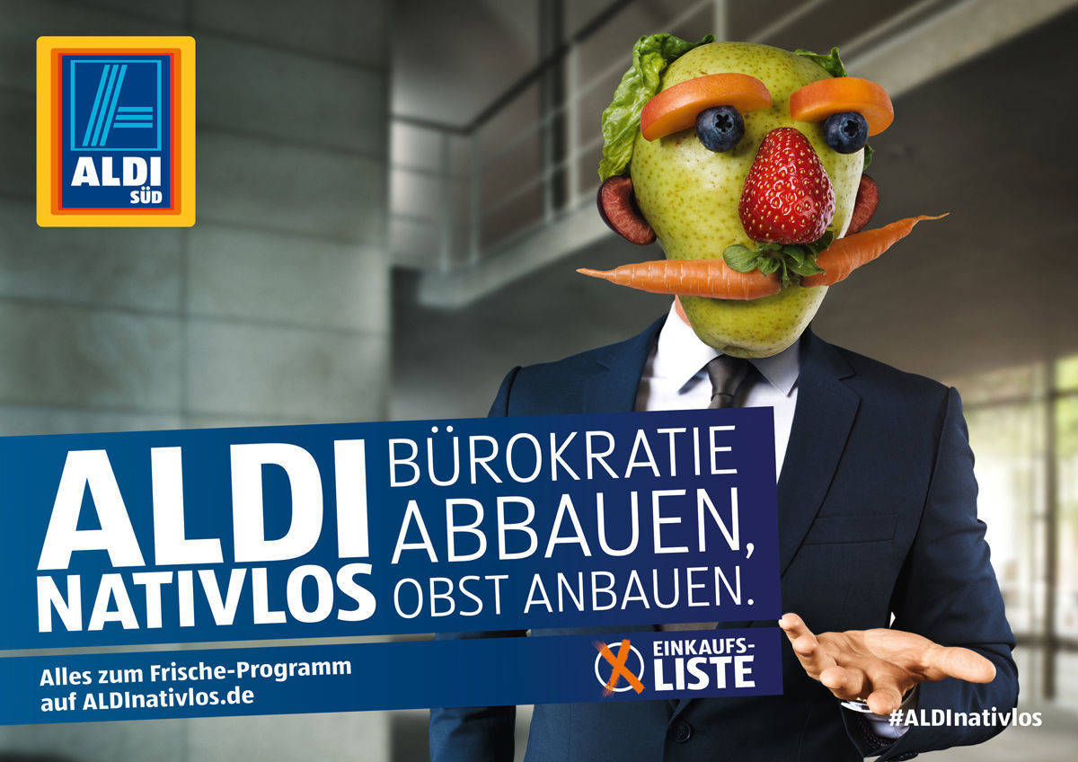 Eines der aktuellen Aldi-Süd-Wahlplakate