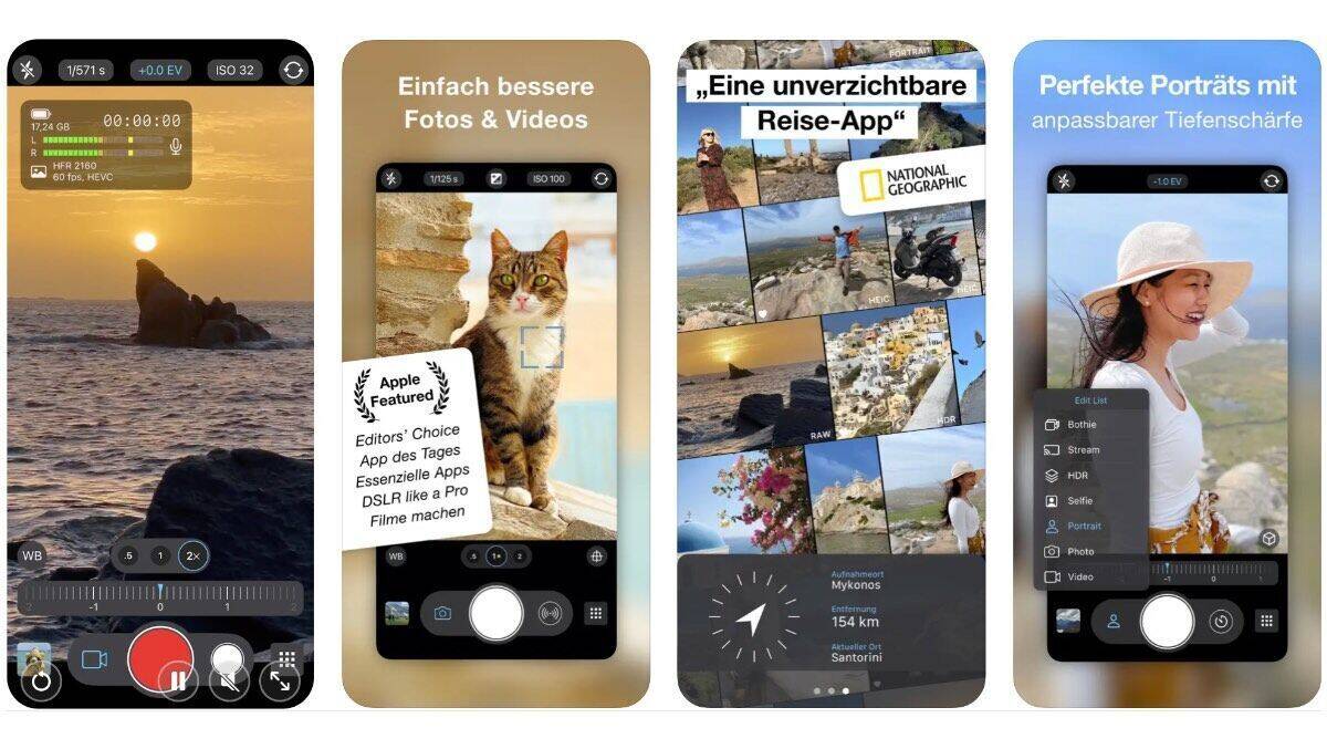 So sieht die ProCamera-App auf dem Smartphone aus.