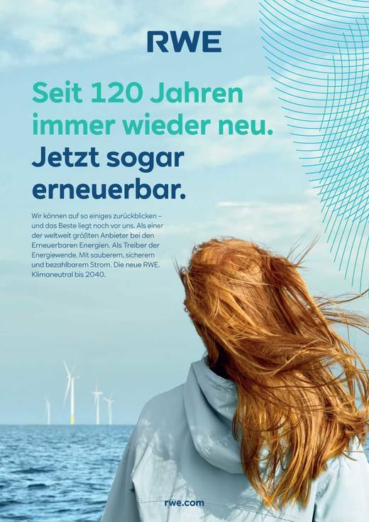 Anzeigenmotiv im neuen Design von RWE.