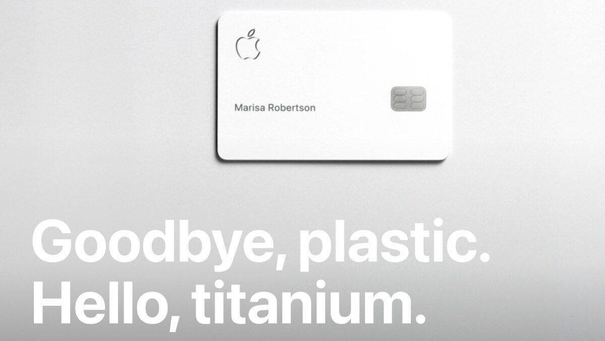 Die Apple Card punktet mit stylischem Design.