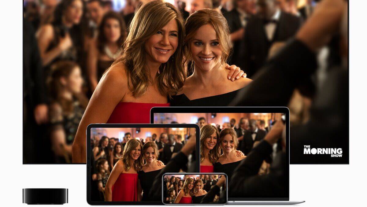 Eine der Vorzeigeserien von Apple TV+: "The Morning Show" mit Jennifer Aniston und Reese Witherspoon.