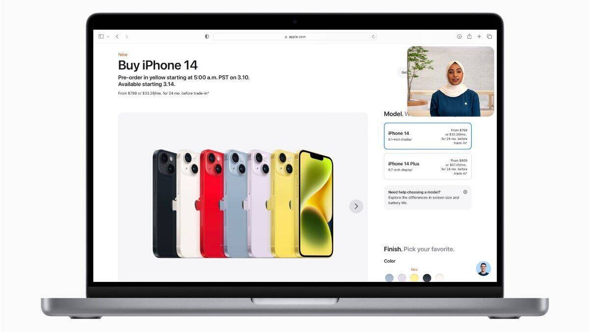 "Buy iPhone 14" – aber welches? Experten helfen per Video.