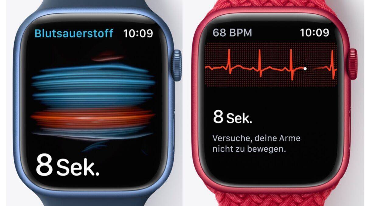 Die aktuelle Watch Series 7 misst bereits die Blutsauerstoffsättigung und kann ein EKG erstellen.