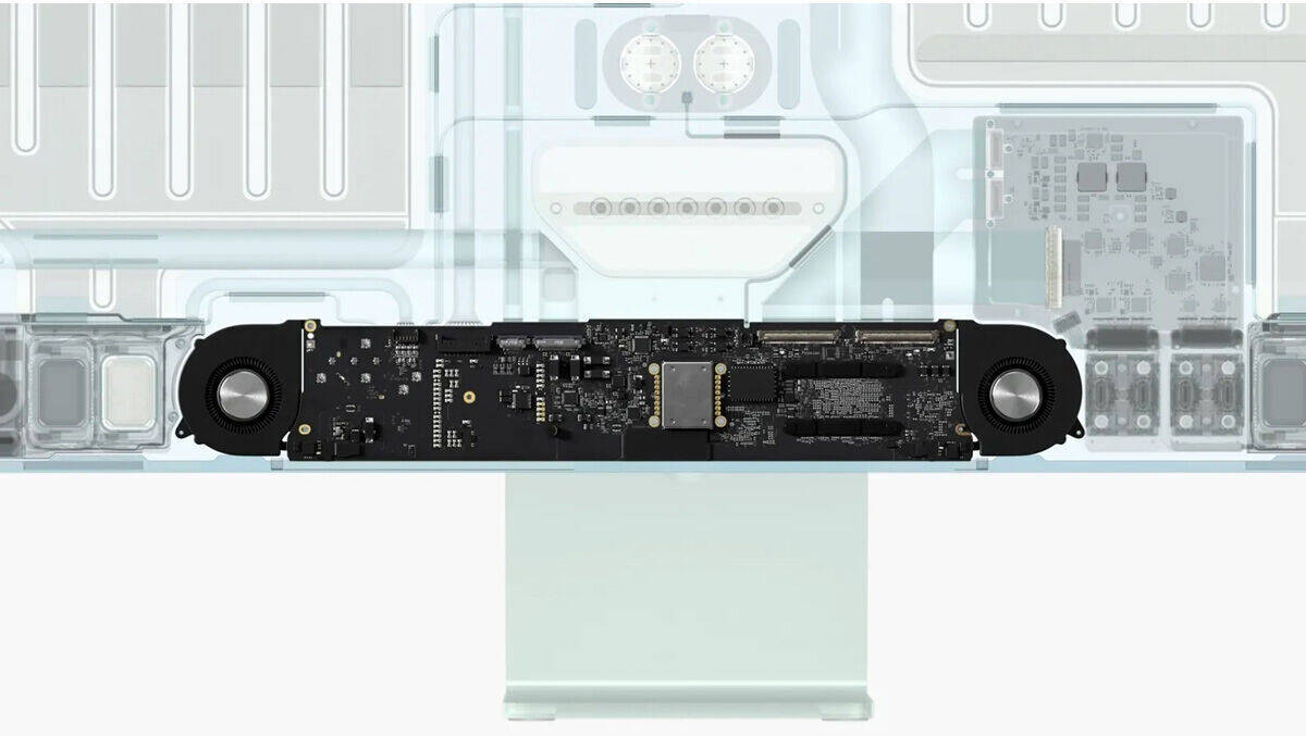 Kinn-Win-Situation: Der dicke Rand unter dem iMac-Display wird für die Lüftung gebraucht.