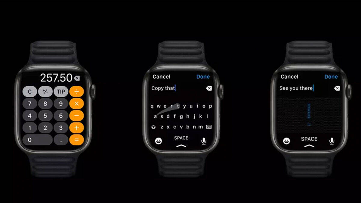 Guter Tipp? Die Apple Watch 7 bietet erstmals eine Tastatur.