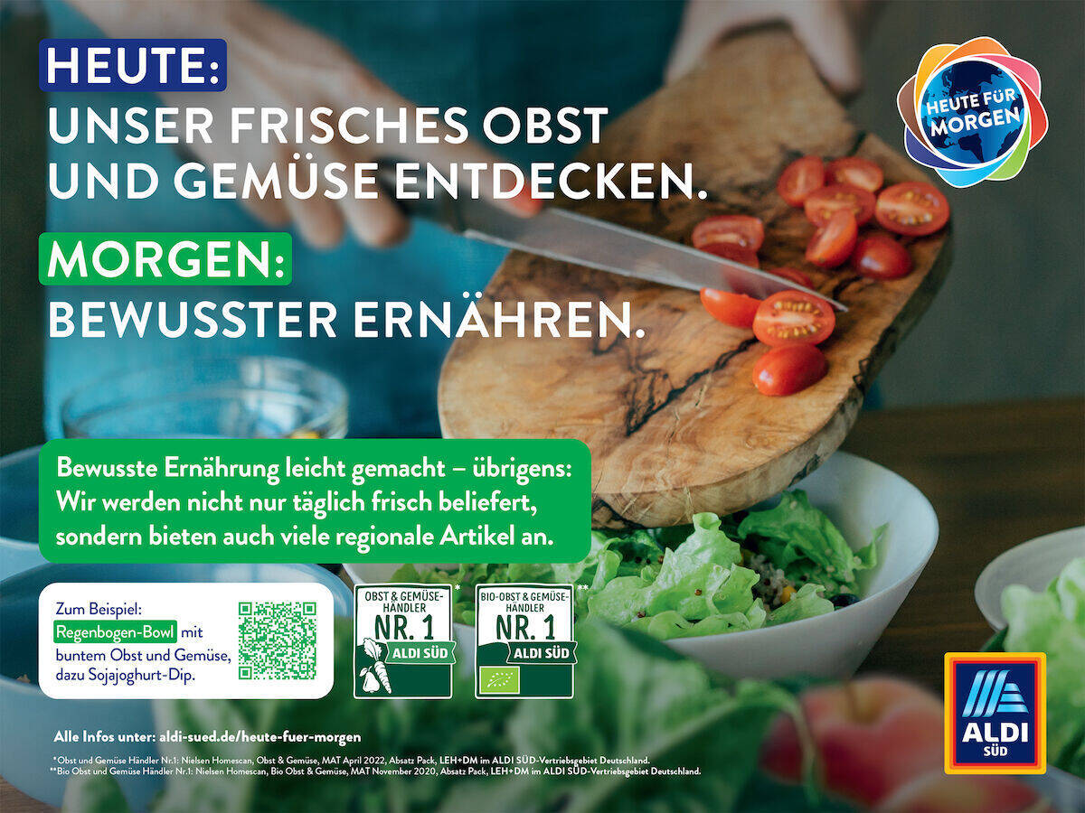 Motive der aktuellen Kampagne, der QR-Code führt zu passenden Rezepten.