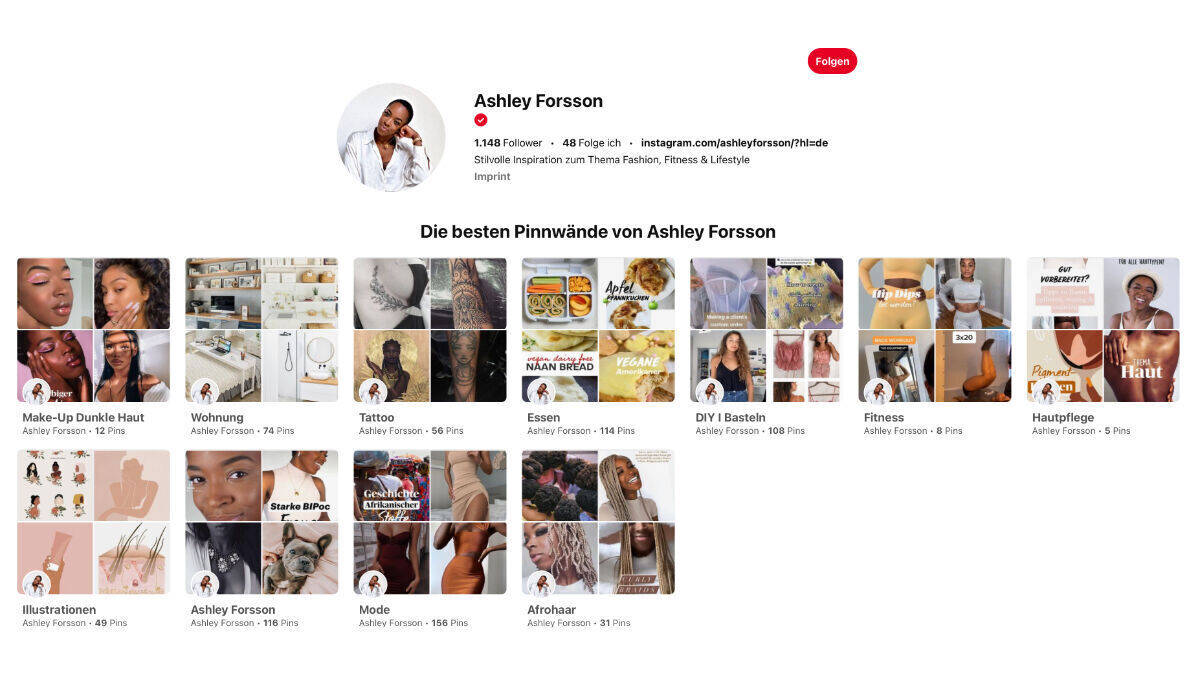Pinterest will Schwarze Creators wie Ashley Forsson unterstützen.
