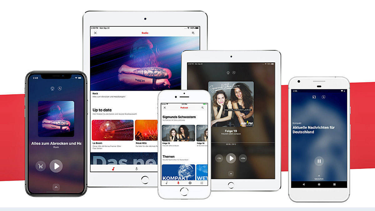 Die AudioAppLösung von RTL Radio Deutschland W&V