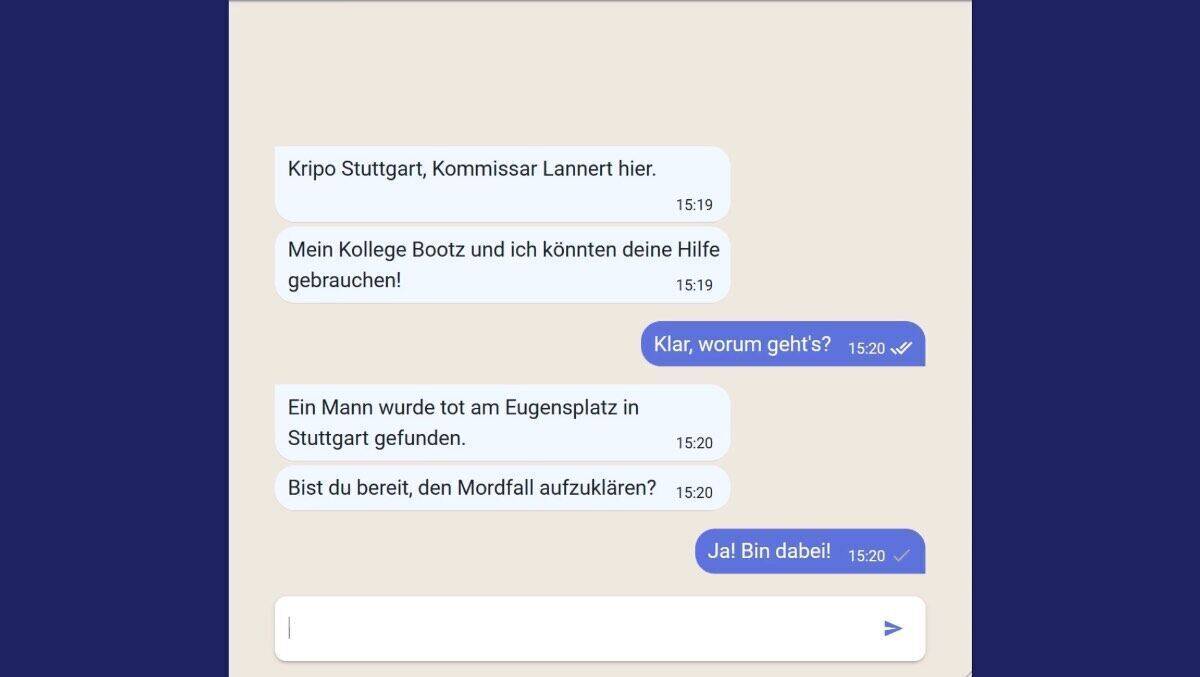 Erster Blick auf das künstlich-intelligente "Tatort"-Spiel.