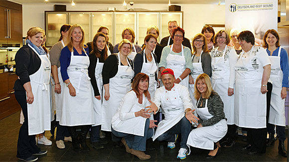 Kochten gesünder mit Bauer und Orthomol: das Team in Hamburg (Foto: Brigitte S. Werner/Bauer Media Group).