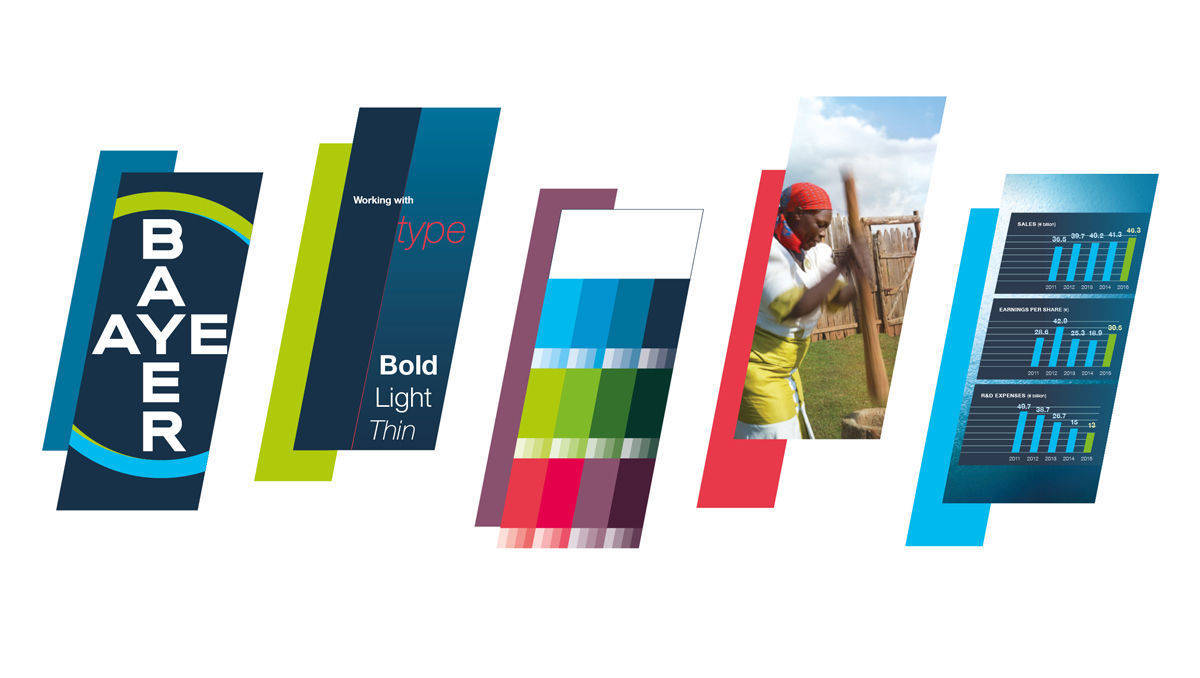 Farben- und Bilderwelt: Das neue Erscheinungsbild von Bayer.