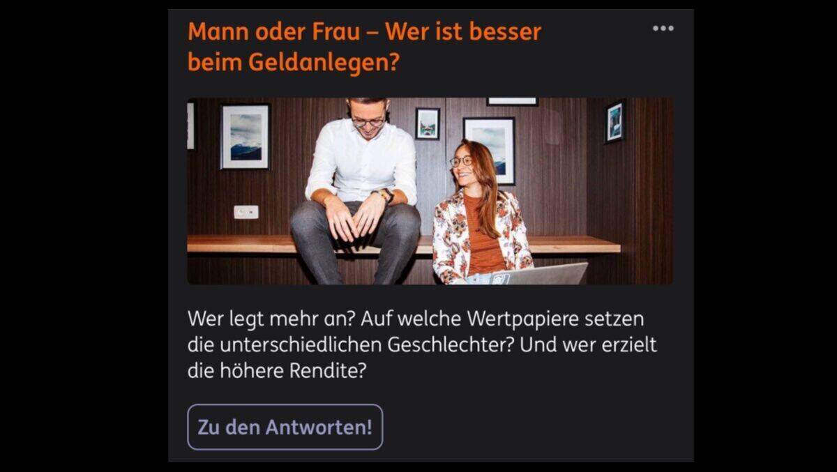 Ein Beispiel für die penetrante In-App-Werbung der ING.