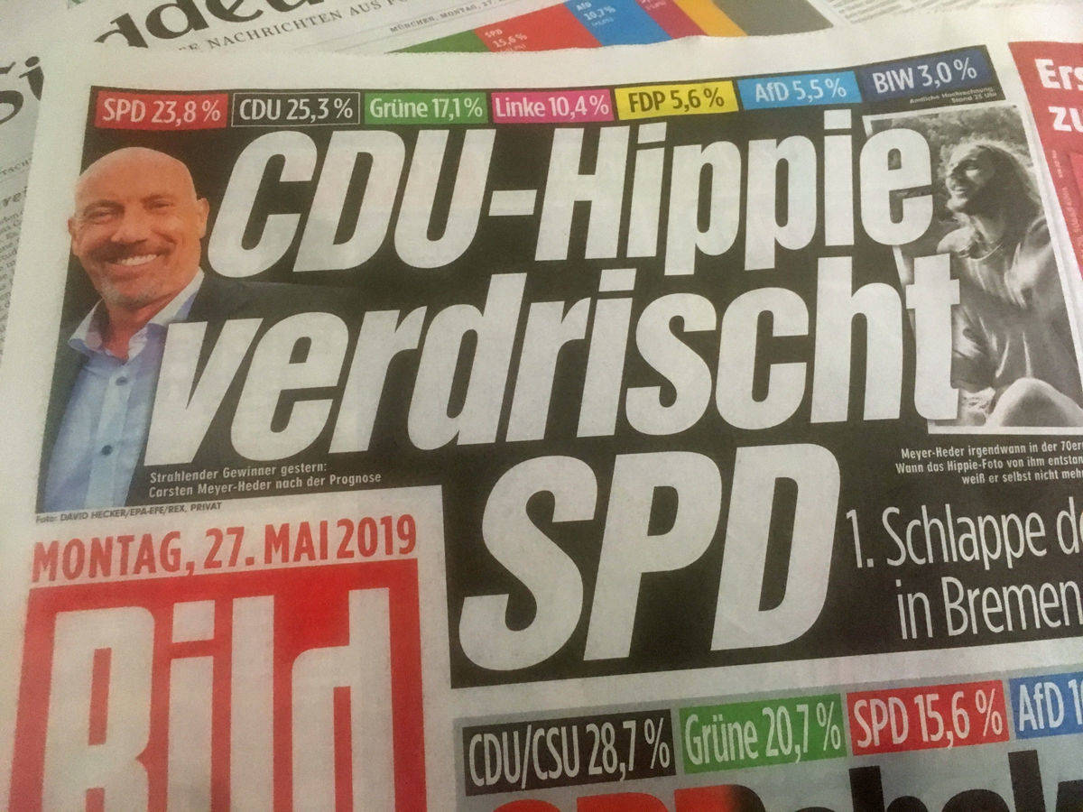 "Bild"-Titel am Montag nach der Bremen-Wahl.