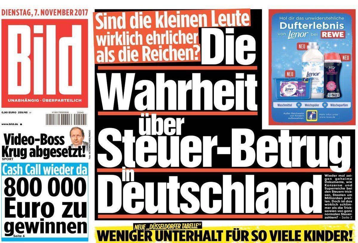 Bild-Titel vom 7. November.