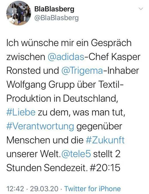 Tele5-Chef Kai Blasberg mischt sich mit einem konstruktiven Angebot in die Diskussion ein