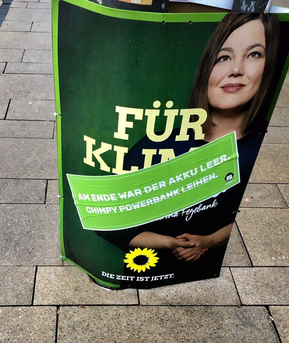 Guerilla-Marketing-Aktion von Chimpy.