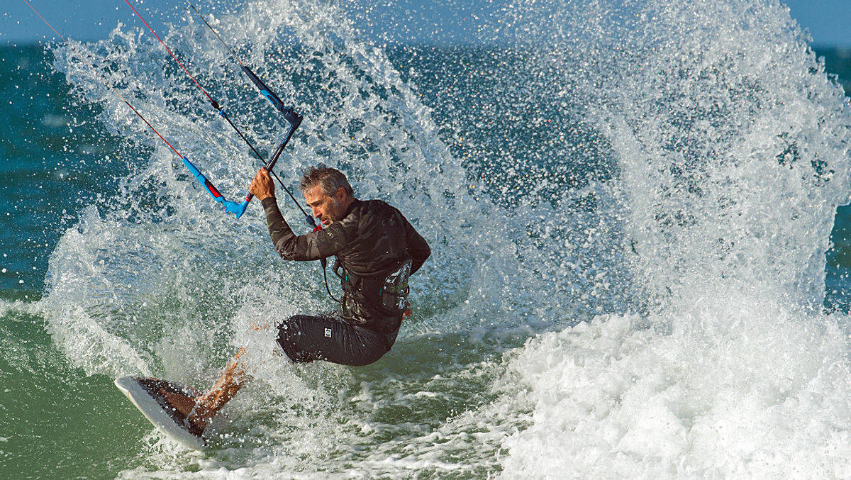 Kitesurfen auf hohem Niveau.