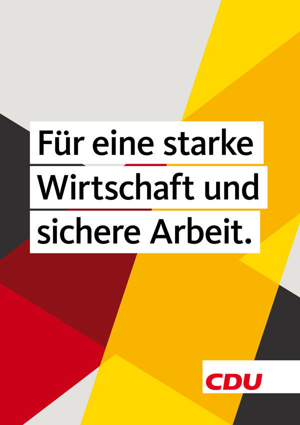 Eines der am Donnerstag (22.6.) vorgestellten Wahlplakate der CDU.