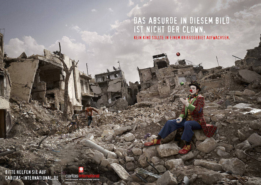 Out of Place-Kampagne Clown.