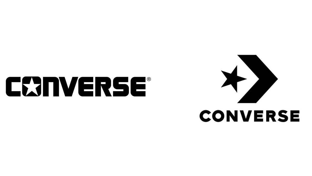 Links das alte, rechts das neue Logo von Converse.