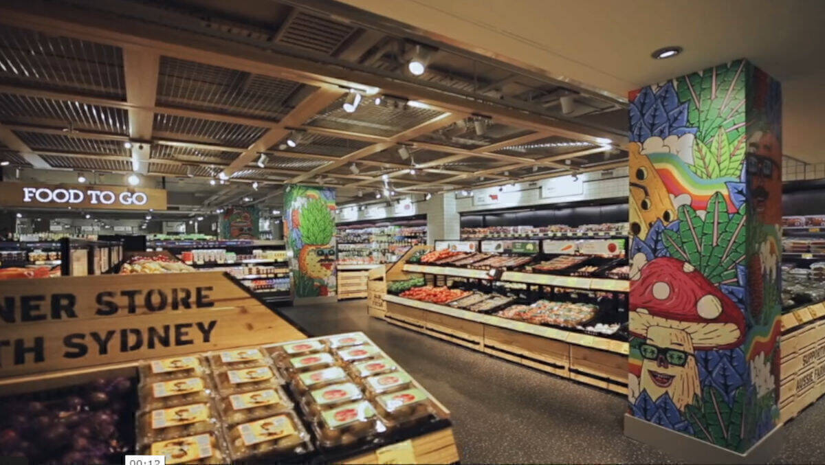 Blick ins Innere des Nord-Sydney-Corner-Stores von Aldi.