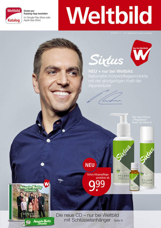 Philipp Lahm ziert das Cover des neuen Weltbild-Katalogs