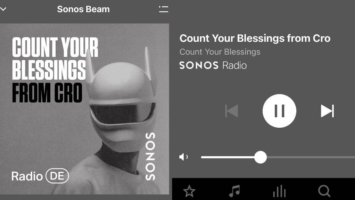 "Count your blessings" – das Motto des neuen CRO-Senders auf Sonos Radio.