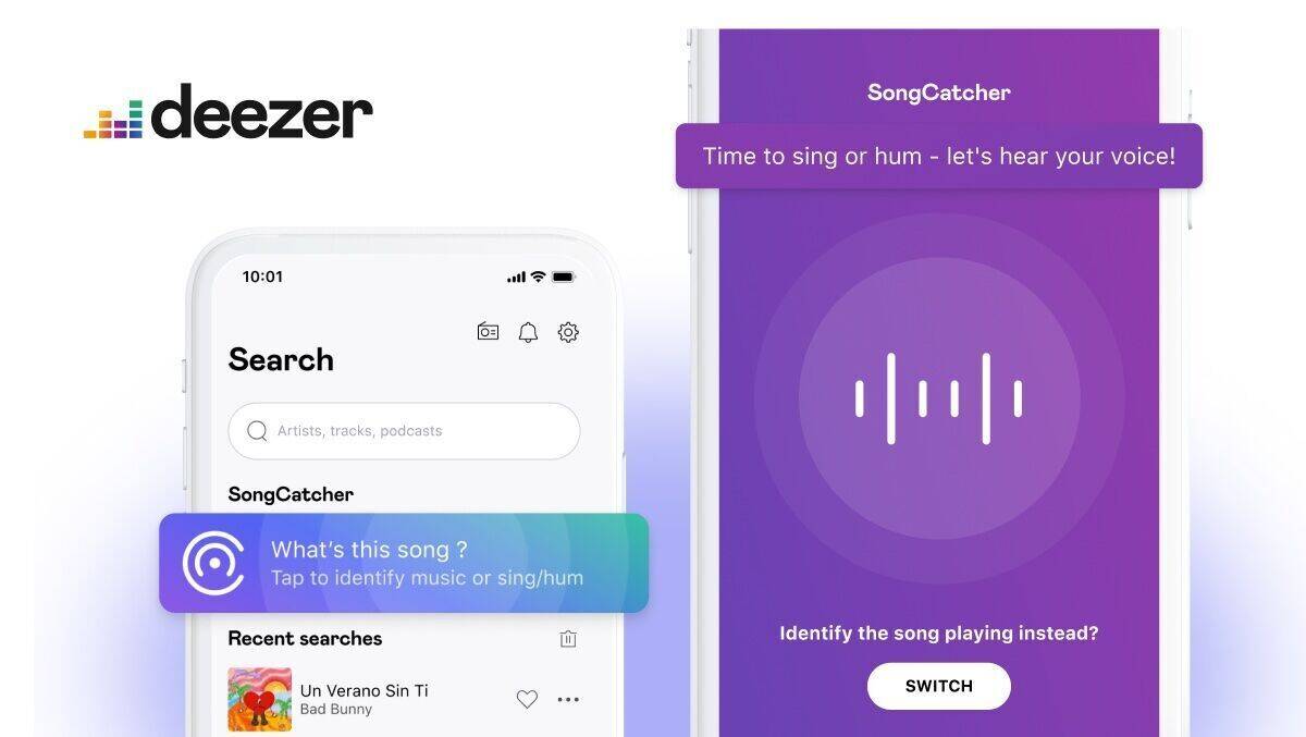 Ein Deezer-Bonus: die "SongCatcher"-Funktion.