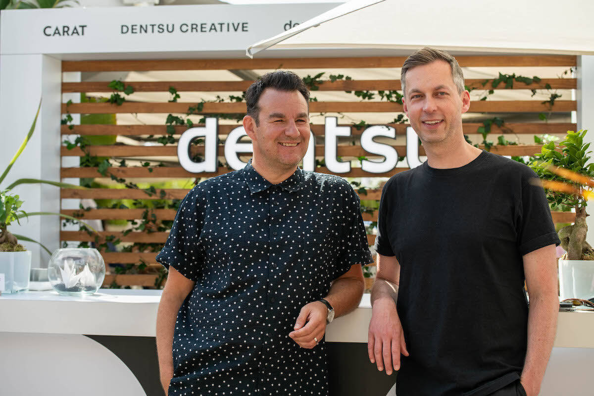 James Morris, CEO Dentsu Creative EMEA (l.) und Michael Schachtner, CCO Dentsu Creative Deutschland.