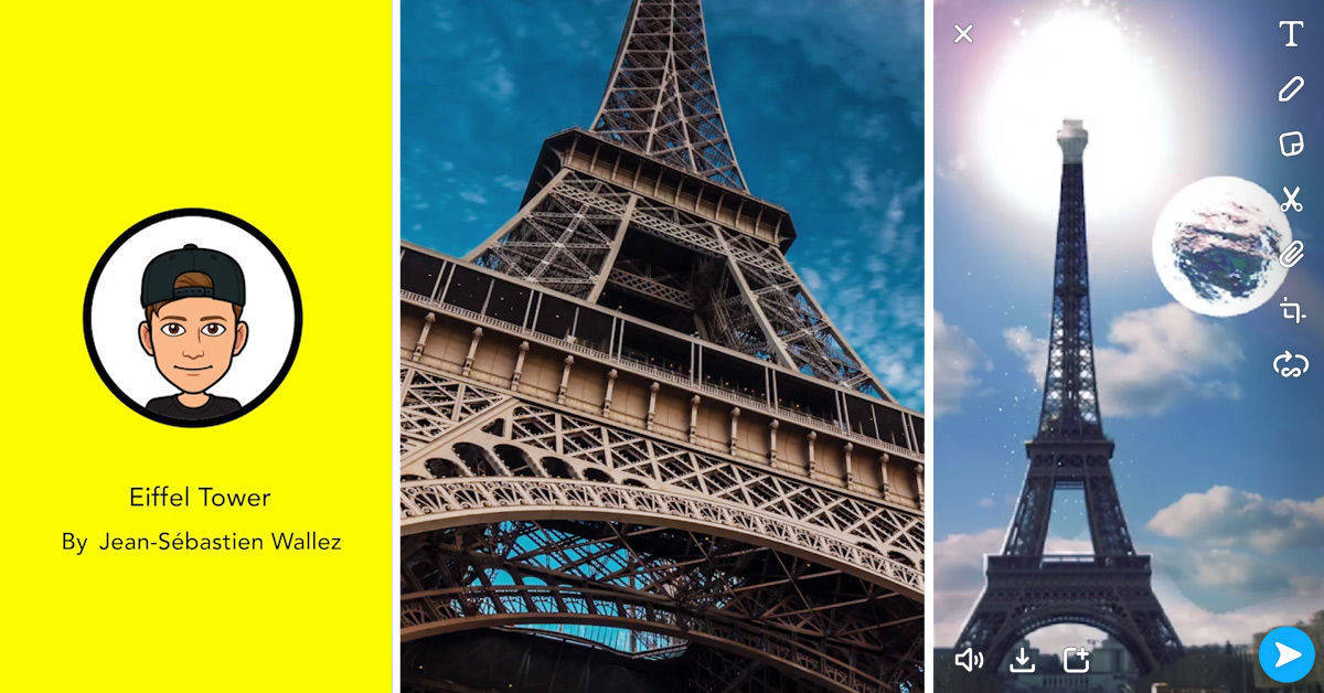 Der Eifelturm auf Snapchat