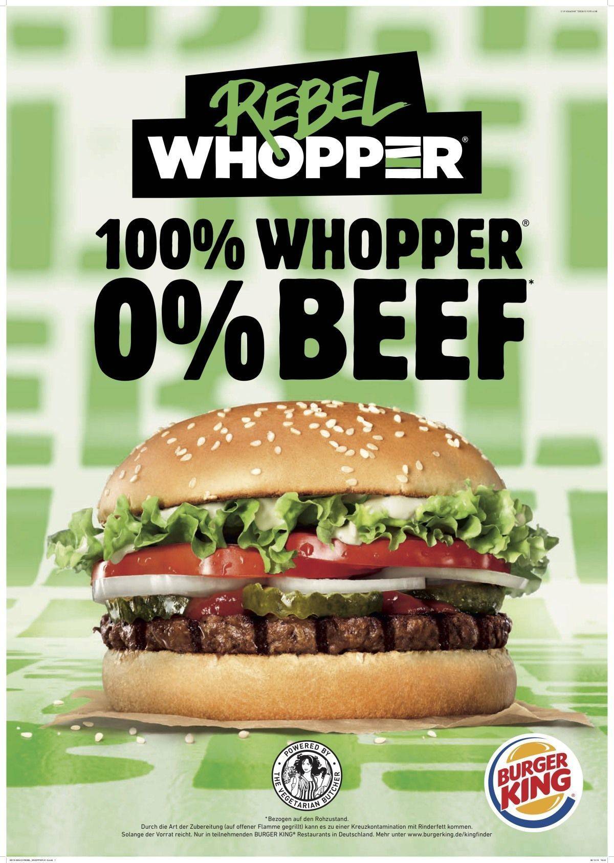 Rebel Whopper von Burger King in Deutschland erhältlich