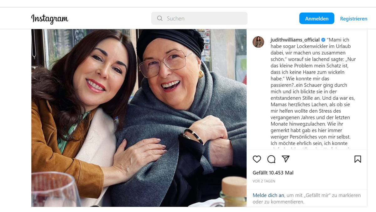 Judith William gab ihren vorübergehenden Ausstieg auf Instagram bekannt.