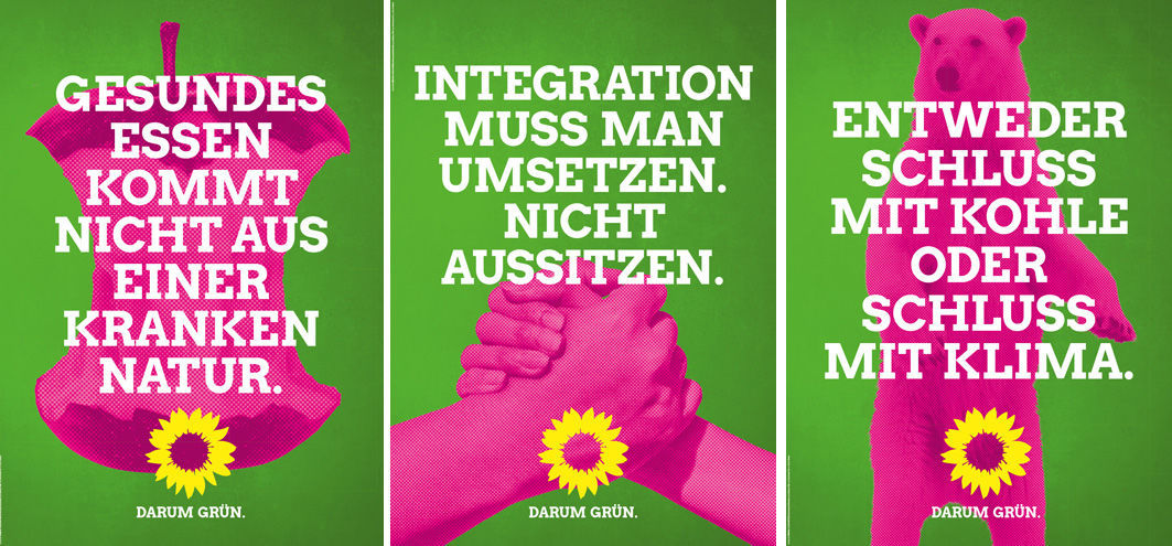 Wahlplakate der Grünen