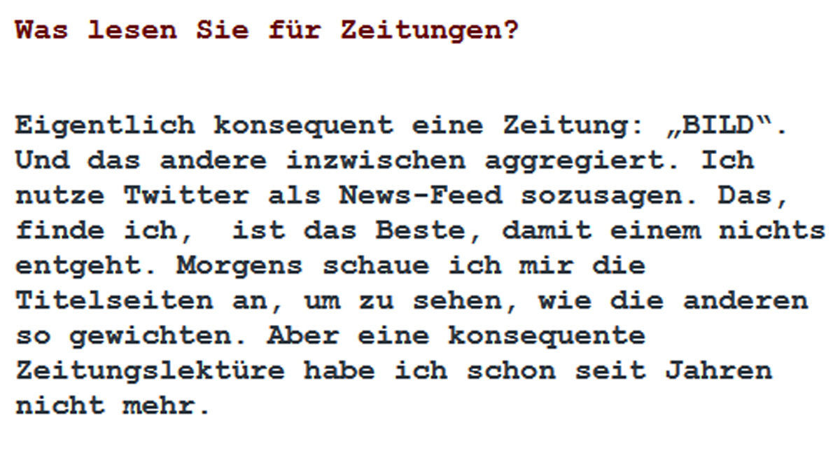Brillantes Schülerinterview mit Bild-Chef Reichelt | W&V