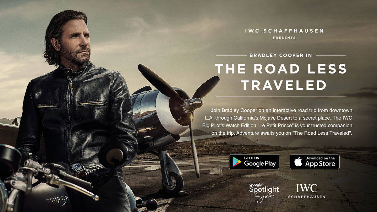 Die virtuelle Reise mit Bradley Cooper und IWC beginnt hier.