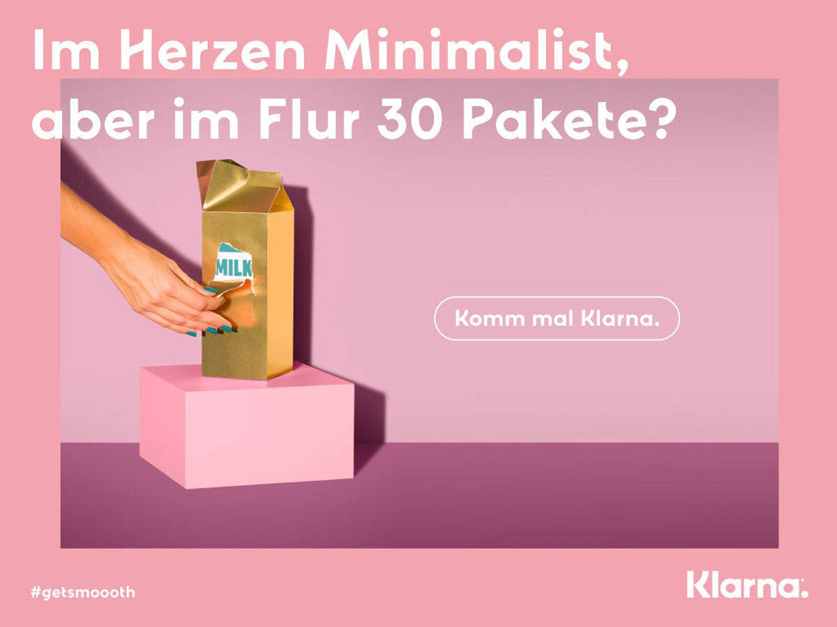 Ein Banner-Motiv aus der neuen Klarna-Kampagne.