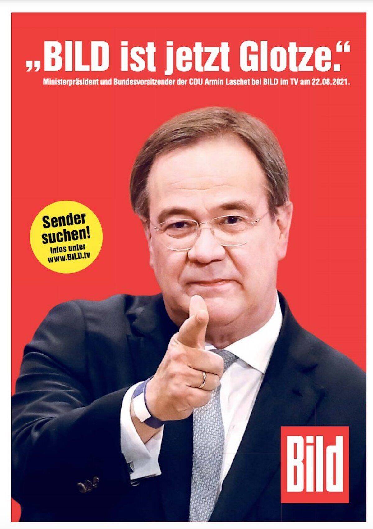 Diese Anzeige erschien am Tag des Kanzler-Triells in der Bild am Sonntag.