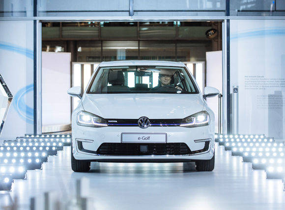 Der E-Golf wird in Dresden gefertigt.