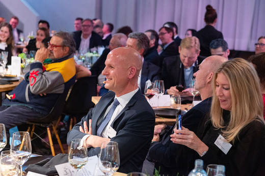Claas Meineke bei der ADC "Night of Honour" in Frankfurt, wo er den Preis als Kunde des Jahres entgegengenommen hat.