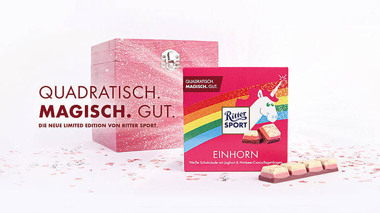 Goldenes Megaphon für Elbkind: "Einhorn"-Schokolade für Ritter Sport