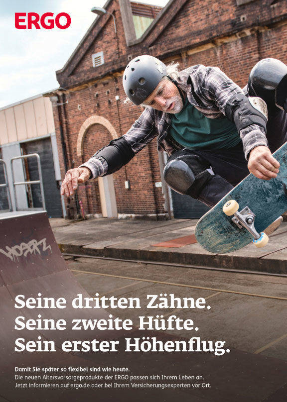 Ein Printmotiv der Ergo-Kampagne.