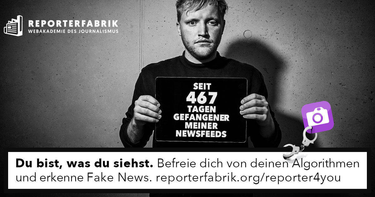 Facebook-Motiv der Kampagne für "Reporter4you".