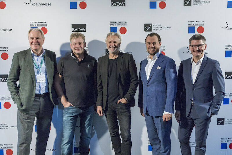 Gerald Böse (Koelnmesse), Dirk Freytag (BVDW), Matthias Dang (RTL), Dominik Matyka (DMEXCO), Oliver Frese (Koelnmesse).