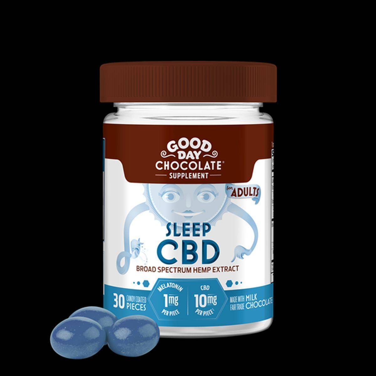 Good Day Chocolate kombiniert Milchschokolade mit 10 Milligram CBD (natürlich organic).