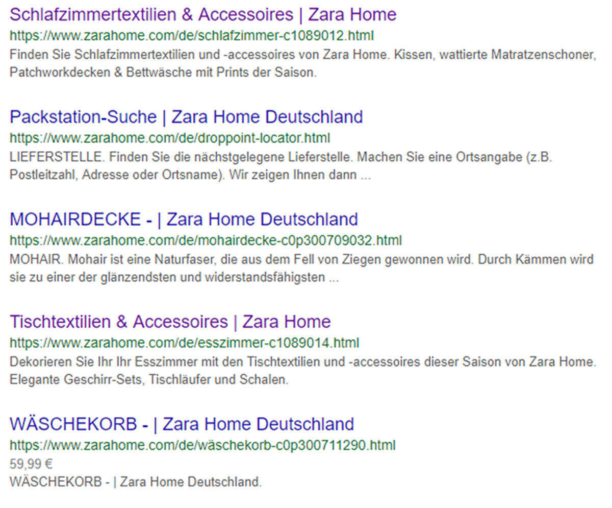 Ein Blick auf Google.